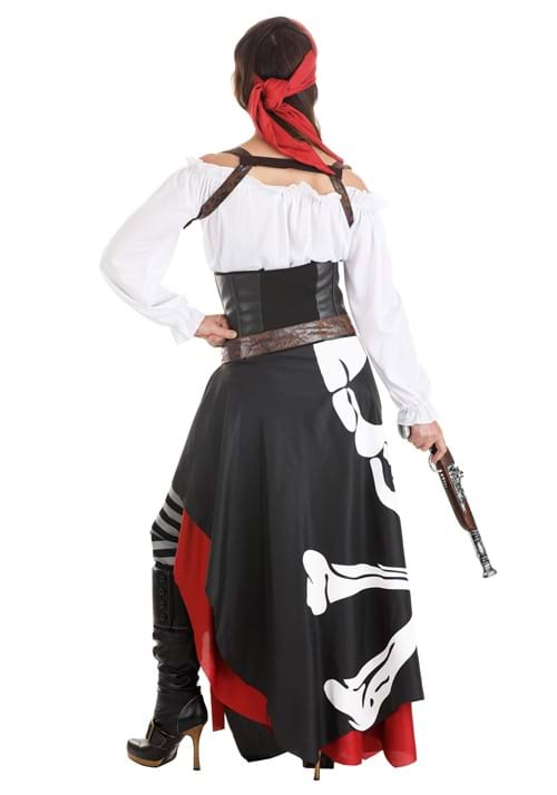 Skeleton Flag Rogue Pirate Costume for Women