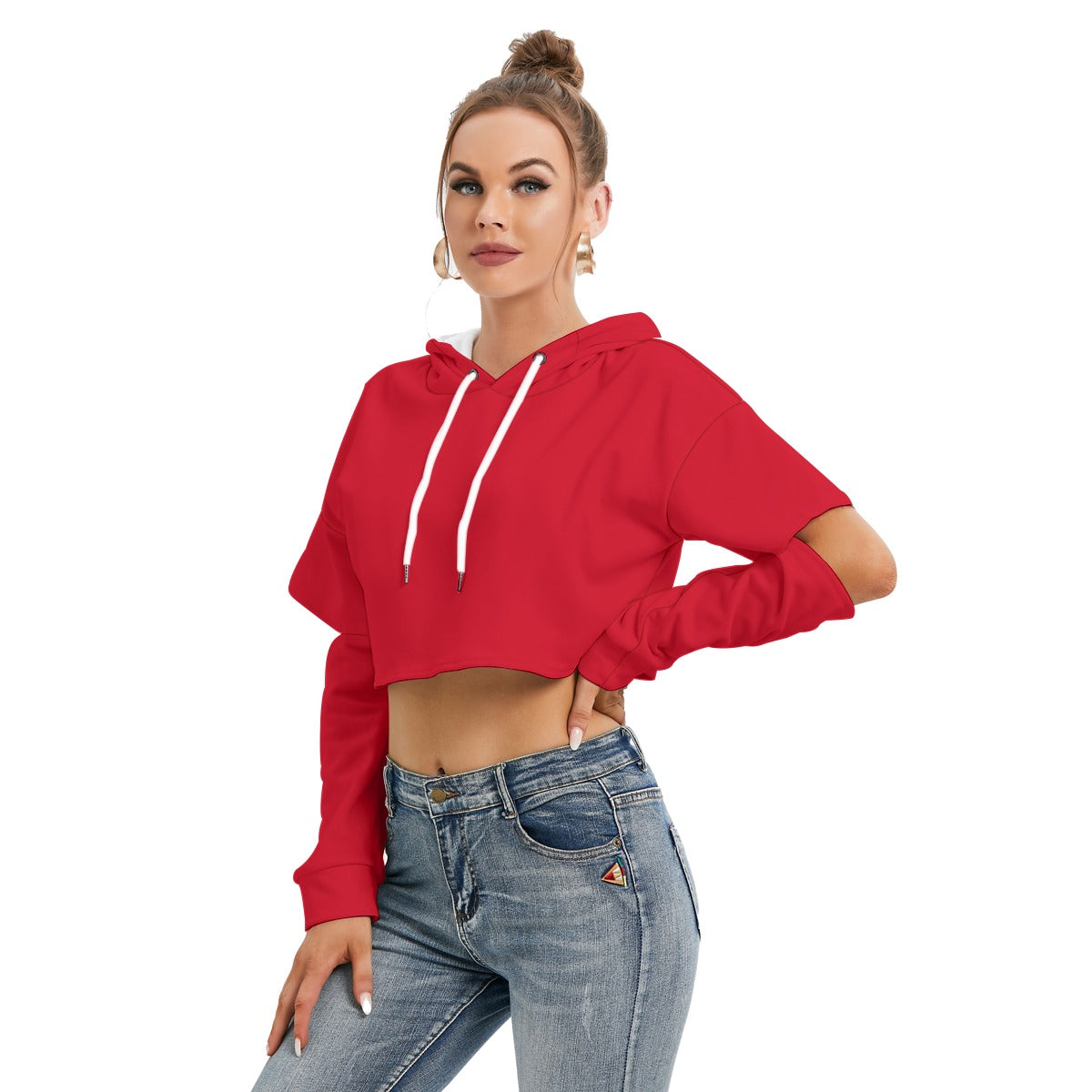 Women's Heavy Fleece Hoodie With Hollow Out Sleeve