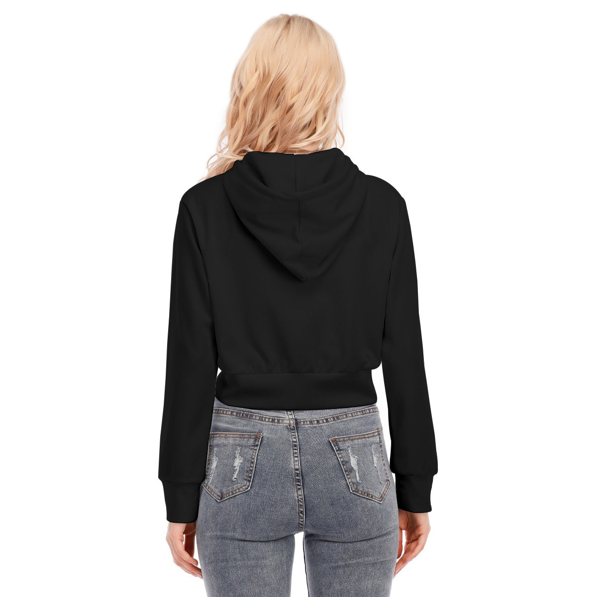 Women's Crop Top zip up Hoodie