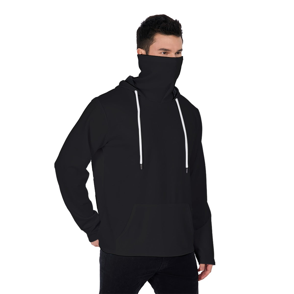 Men's Heavy Fleece Hoodie With Mask