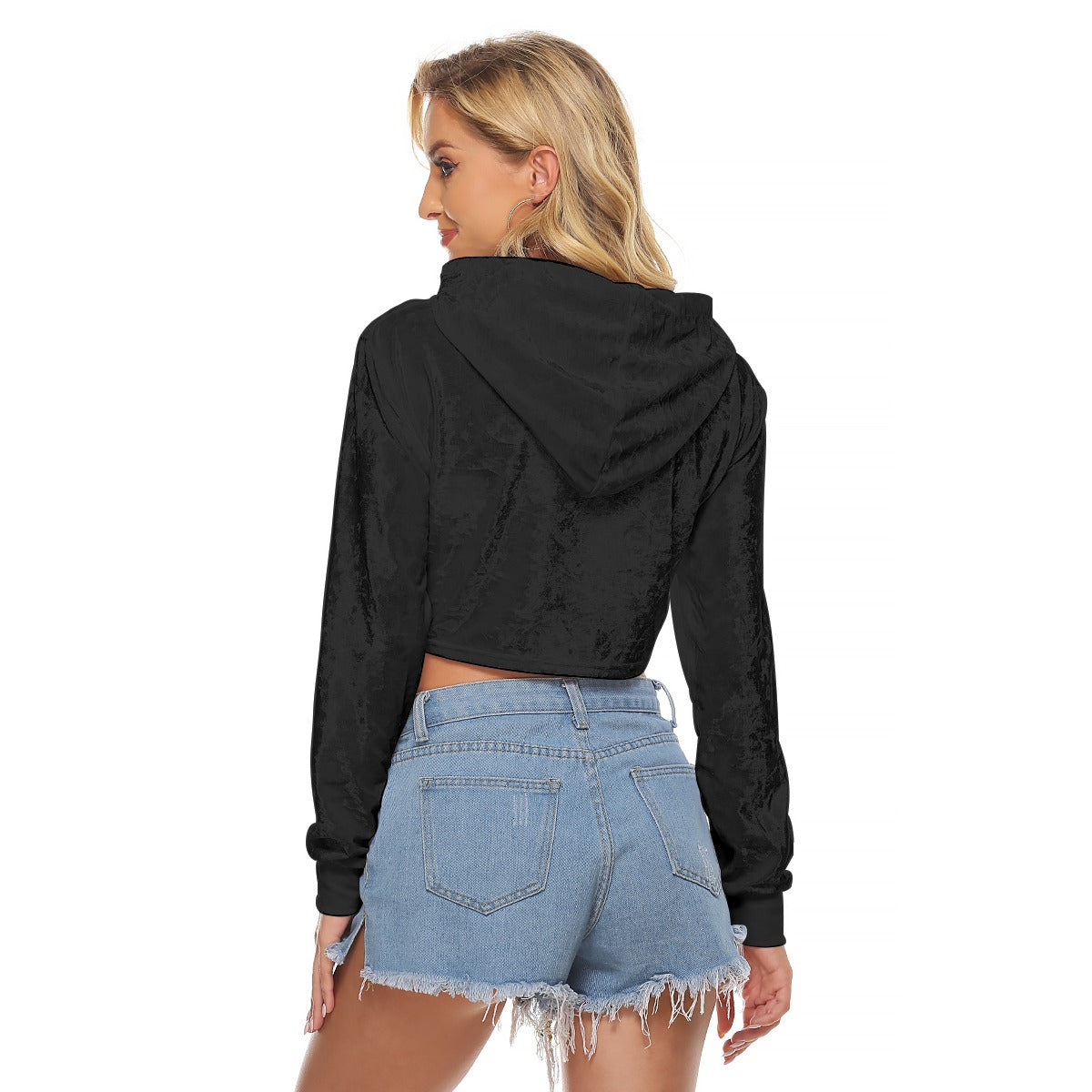 Sexy Velvet crop Top hoodie