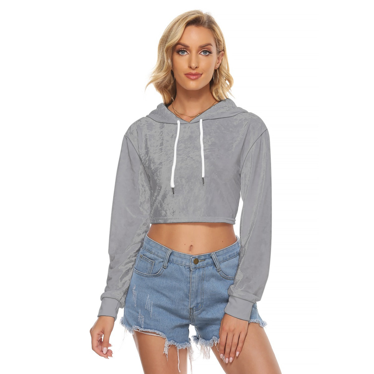 Sexy Velvet crop Top hoodie