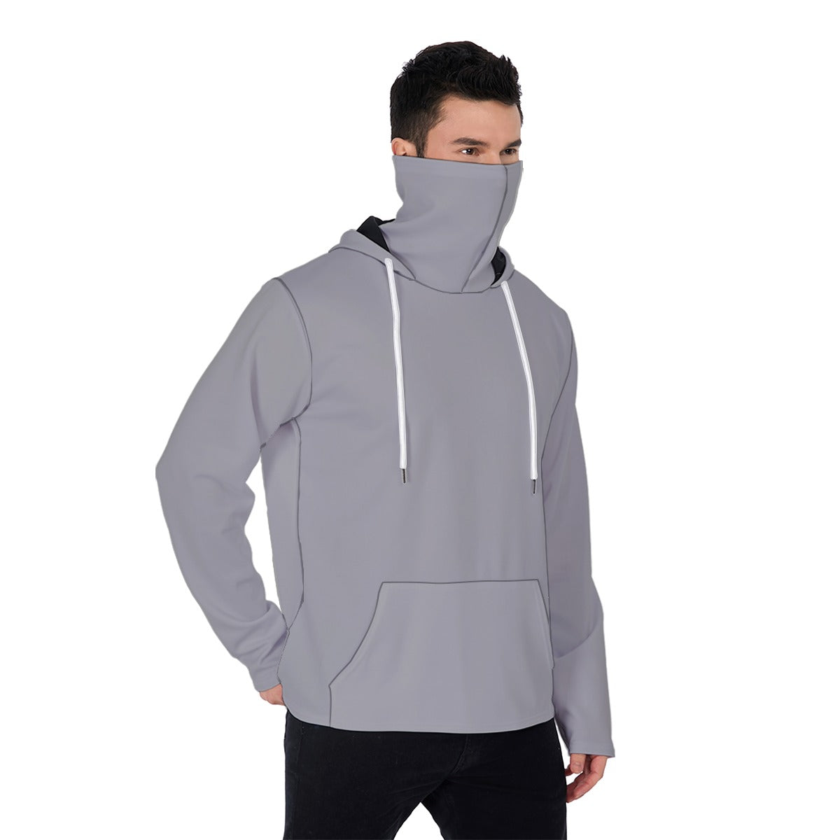 Men's Heavy Fleece Hoodie With Mask