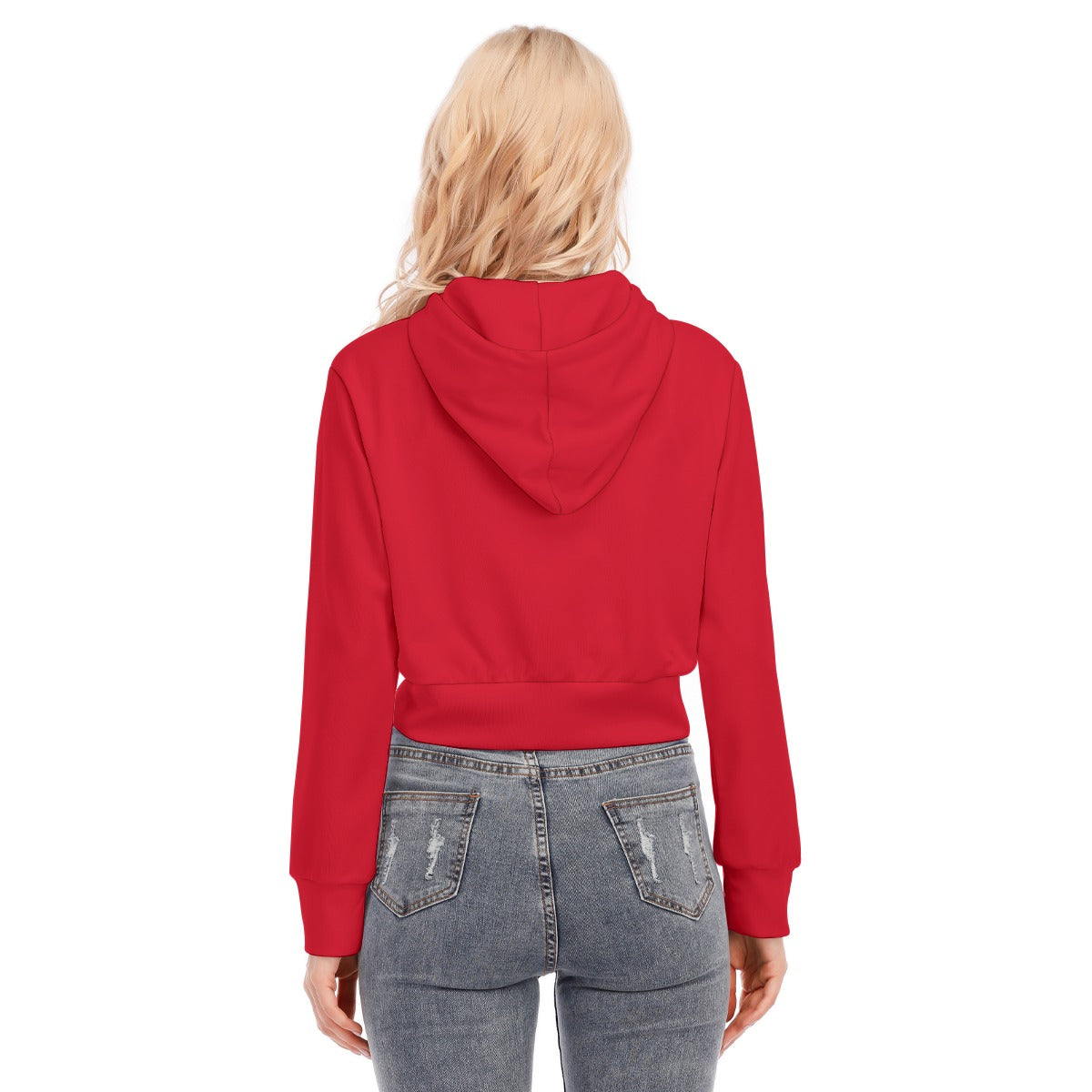 Women's Crop Top zip up Hoodie